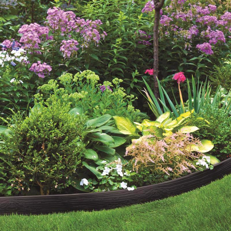 Master Mark Terrace Board 40 ft. L X 4 in. H Plastic Black Lawn Edging
