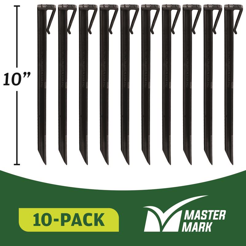 Master Mark Terrace Board 10 in. H Plastic Black Stake Kit