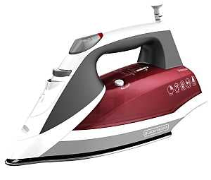 Black+Decker Vitessa Series IR2050 Advanced Steam Iron, 1200 W, Cranberry