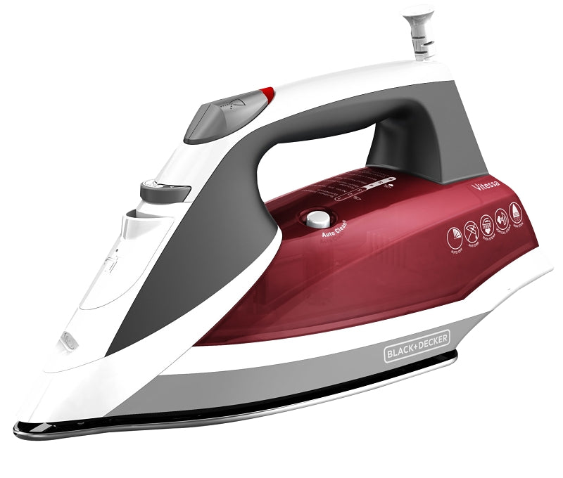 Black+Decker Vitessa Series IR2050 Advanced Steam Iron, 1200 W, Cranberry