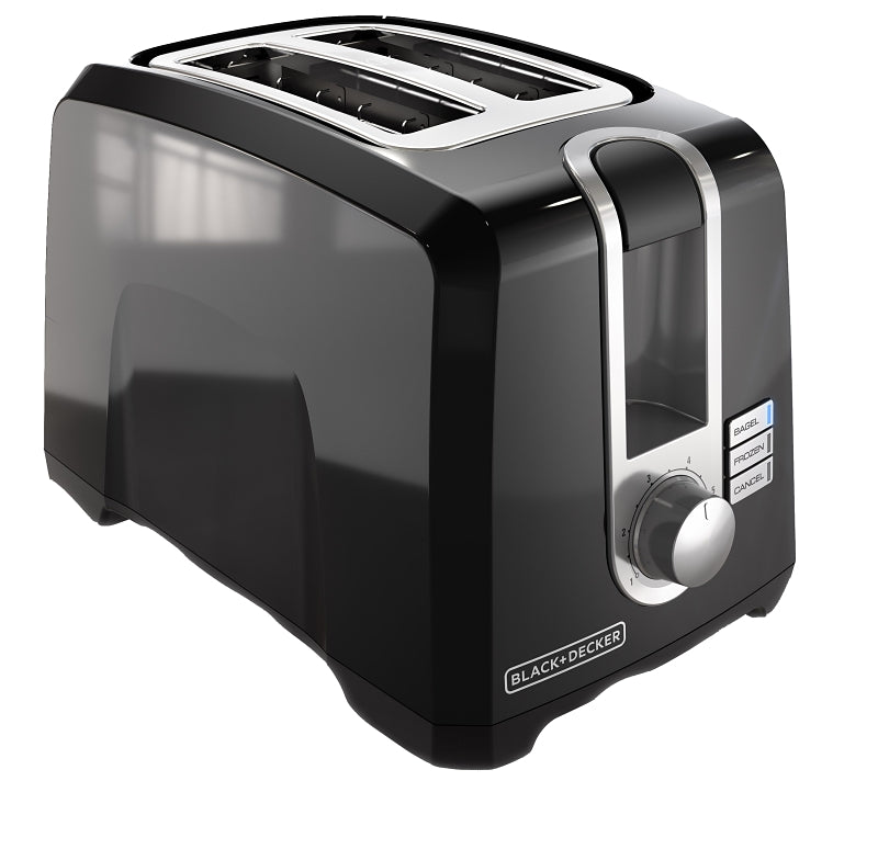 SPECTRUM T2569B Toaster, 850 W, Button Control, Black