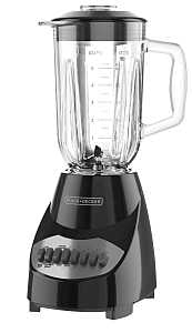 Black+Decker BL2010BG Countertop Blender, 40 oz Bowl, 550 W, 10-Speed, Plastic, Black, Glass Bowl