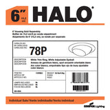 Halo 78P Recessed Light Trim, Metal Body, White