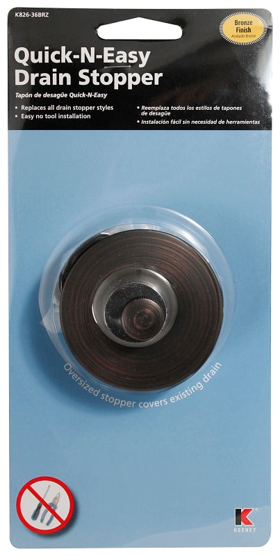 Keeney K826-36BRZ Bathtub Drain Stopper, Bronze