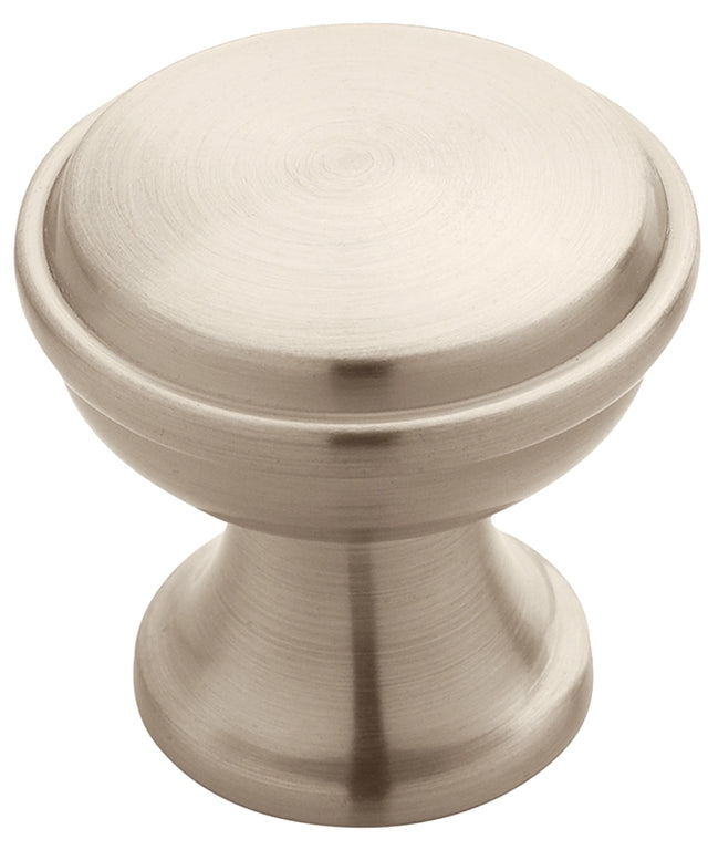 Amerock Westerly Series BP53718G10 Cabinet Knob, 1-3/16 in Projection, Zinc, Satin Nickel