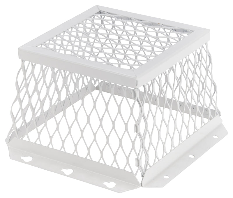 HY-C RVG-DVG-R Dryer Vent Guard, Square Duct, Stainless Steel, White, Powder-Coated