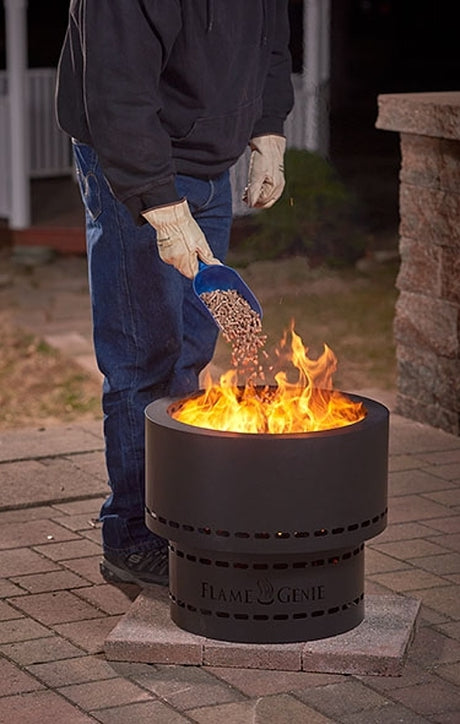 FIRE PIT WOOD PELLET BLK 19IN