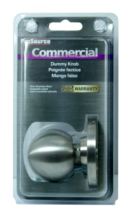 ProSource C364BV-PS Dummy Knob, C3 Design, 1-1/4-1-13/16 in Thick Door, Stainless Steel, 74 mm Rose/Base