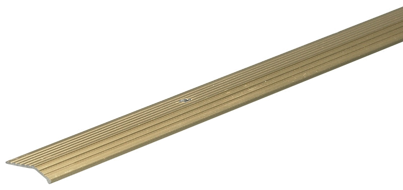 Frost King H113FB/3 Carpet Bar, 3 ft L, 1 in W, Fluted Surface, Aluminum, Gold, Satin