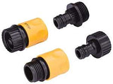 Landscapers Select GC520+GC540+GC522 Hose Connector Set, Male Thread and Female Thread, Plastic, Yellow and Black