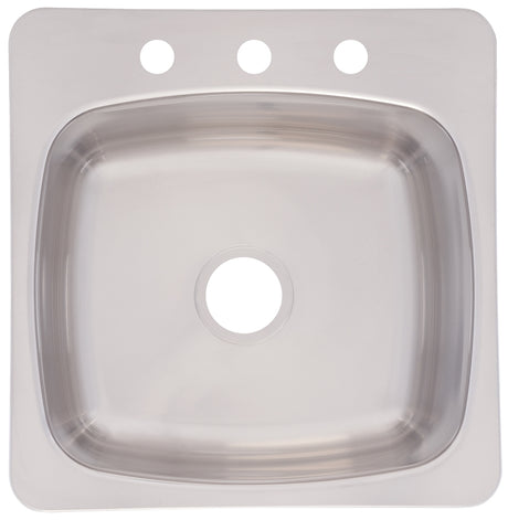 Franke FSL2020-3 Utility Sink, 20 ga, Rectangle Bowl, 3-Deck Hole, 20.2 in OAW, 20.6 in OAH, Stainless Steel, 1-Bowl