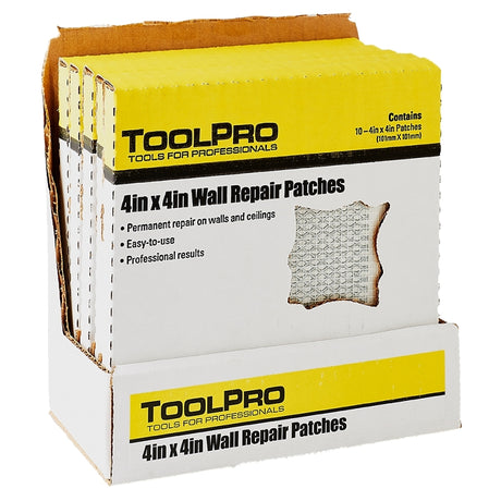 Toolpro TP04740 Drywall Repair Patch, 4 in H x 4 in W Dimensions, 10/PK