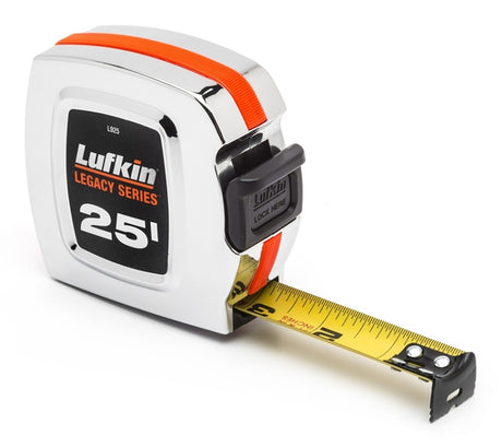 Crescent Lufkin Legacy Series L925 Tape Measure, 25 ft L Blade, 1 in W Blade