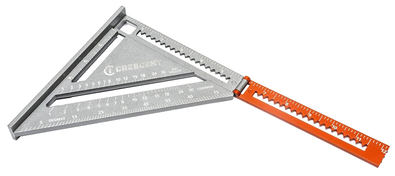 Crescent Lufkin EX6 Series LSSP6-7 2-in-1 Extendable Layout Tool, 1/8 in Graduation, Aluminum, 6-1/2 in L, 7-1/4 in W