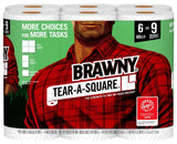 Brawny Essentials 44276 Paper Towel with Dawn Detergent, 5.9 in L, 11 in W, 2-Ply, Pack of 4