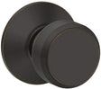 Schlage F Series F10 V BWE 716 Passage Knob, Metal, Aged Bronze, 2-3/8, 2-3/4 in Backset, 1-3/8 to 1-3/4 in Thick Door