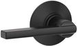 Schlage F Series F10VLAT622 Passage Lever, Mechanical Lock, Matte Black, Metal, Residential, 2 Grade