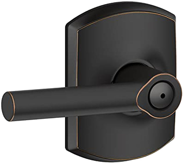 Schlage F Series F40V BRW 716 Privacy Lever, Mechanical Lock, Aged Bronze, Residential, 2 Grade