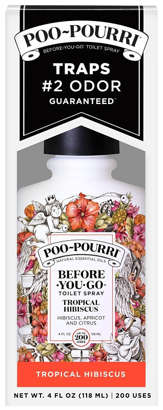 POO-POURRI Before-You-Go TH004CB Air Freshener Spray, 4 oz, Tropical Hibiscus