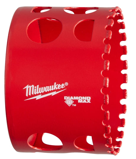 Milwaukee Diamond Plus 49-56-5660 Hole Saw, 2-1/2 in Dia, 1-1/2 in D Cutting, 5/8-18 Arbor, 4 TPI