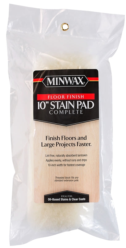 Minwax 427106100 Floor Stain Pad, 10 in L Pad, 6-1/2 in W Pad