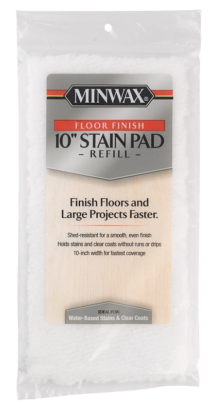 Minwax 427210200 Floor Stain Pad Refill, 10 in L Pad, 10 in W Pad, Polyester Pad