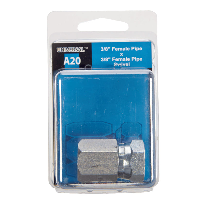 Apache Steel 3/8 in. D X 3/8 in. D Hydraulic Adapter 1 pk