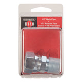 Apache Steel 1/2 in. D X 1/2 in. D Hydraulic Adapter 1 pk