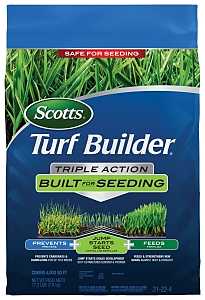 Scotts 23001 Triple-Action Lawn Fertilizer, 17.3 lb Bag, Solid, 21-22-4 N-P-K Ratio