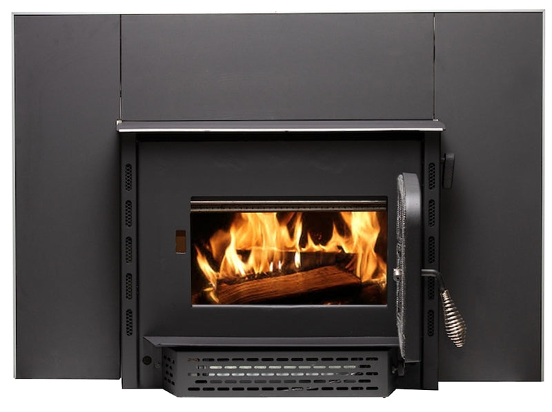 Ashley Hearth AW1820E Wood Stove Insert, Plate Steel, Metallic Black