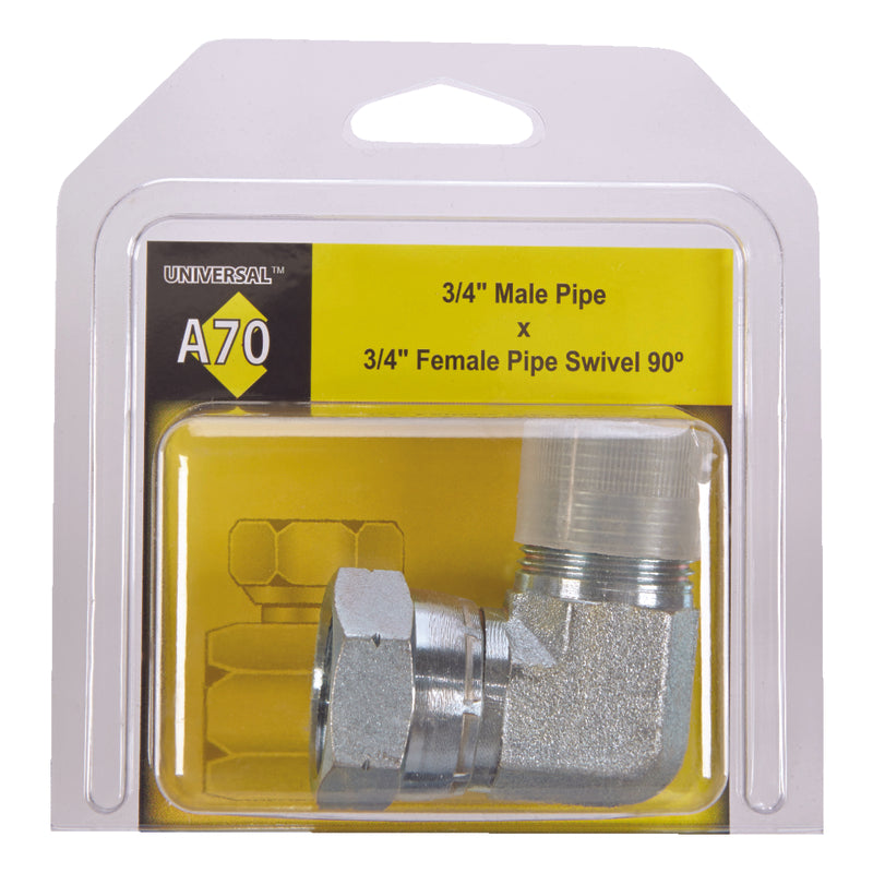 Apache Steel 3/4 in. D X 3/4 in. D Hydraulic Adapter 1 pk
