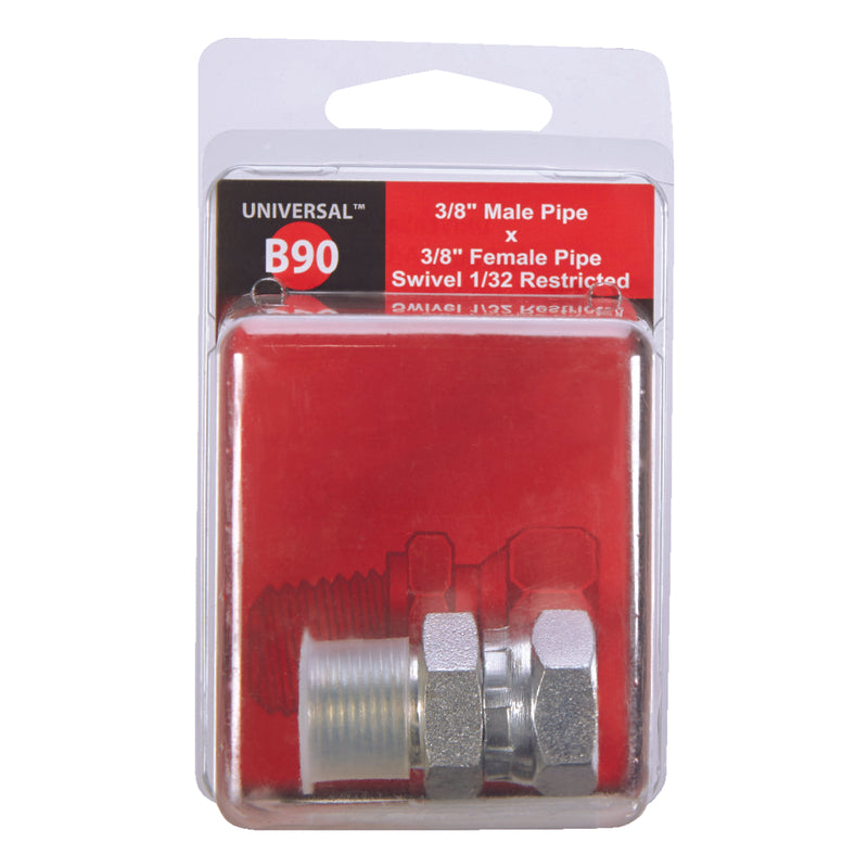 Apache Steel 3/8 in. D X 3/8 in. D Hydraulic Adapter 1 pk