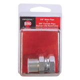 Apache Steel 3/8 in. D X 3/8 in. D Hydraulic Adapter 1 pk