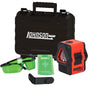 Johnson 40-6647 Laser Kit, 50 ft, +/-5/32 in at 30 ft Accuracy, 3-Beam, 3-Line, Green Laser