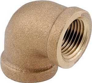 Anderson Metals 738100-02 Pipe Elbow, 1/8 in, FIP, 90 deg Angle, Brass, Rough, 200 psi Pressure