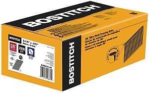 Bostitch S12D131-FH Framing Nail, 3-1/4 in L, Steel, Round Head, Smooth Shank