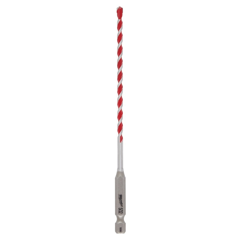 Milwaukee SHOCKWAVE 48-20-9001 Drill Bit, 5/32 in Dia, 6 in OAL, Wide Flute, 1/4 in Dia Shank, Hex Shank