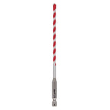 Milwaukee SHOCKWAVE 48-20-9006 Drill Bit, 3/16 in Dia, 6 in OAL, Wide Flute, 1/4 in Dia Shank, Hex Shank