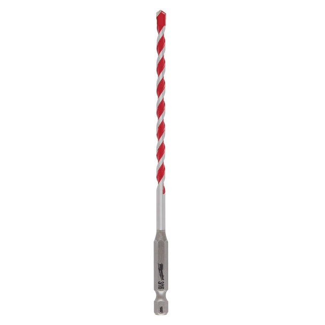 Milwaukee SHOCKWAVE 48-20-9006 Drill Bit, 3/16 in Dia, 6 in OAL, Wide Flute, 1/4 in Dia Shank, Hex Shank