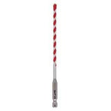 Milwaukee SHOCKWAVE 48-20-9006 Drill Bit, 3/16 in Dia, 6 in OAL, Wide Flute, 1/4 in Dia Shank, Hex Shank