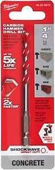 Milwaukee SHOCKWAVE 48-20-9010 Drill Bit, 1/4 in Dia, 4 in OAL, Wide Flute, 1/4 in Dia Shank, Hex Shank, Pack of 3