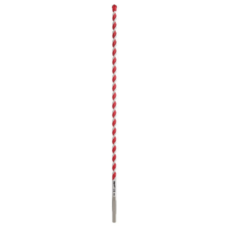 Milwaukee 48-20-9012 Drill Bit, 1/4 in Dia, 12 in OAL, Wide Flute, 1/4 in Dia Shank, 3-Flat Shank