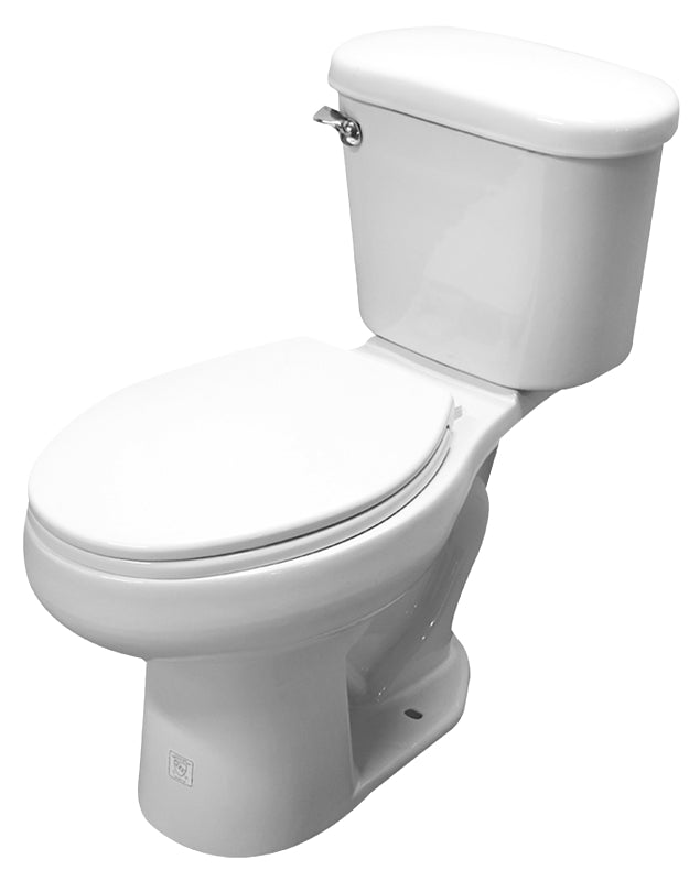 Cato J6052011120 Toilet, Elongated Bowl, 1.28 gpf Flush, 16-1/2 in H Rim, White