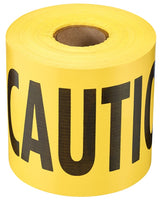 Empire 71-0301 Barricade Tape, 300 ft L, 3 in W, Caution, Yellow Background