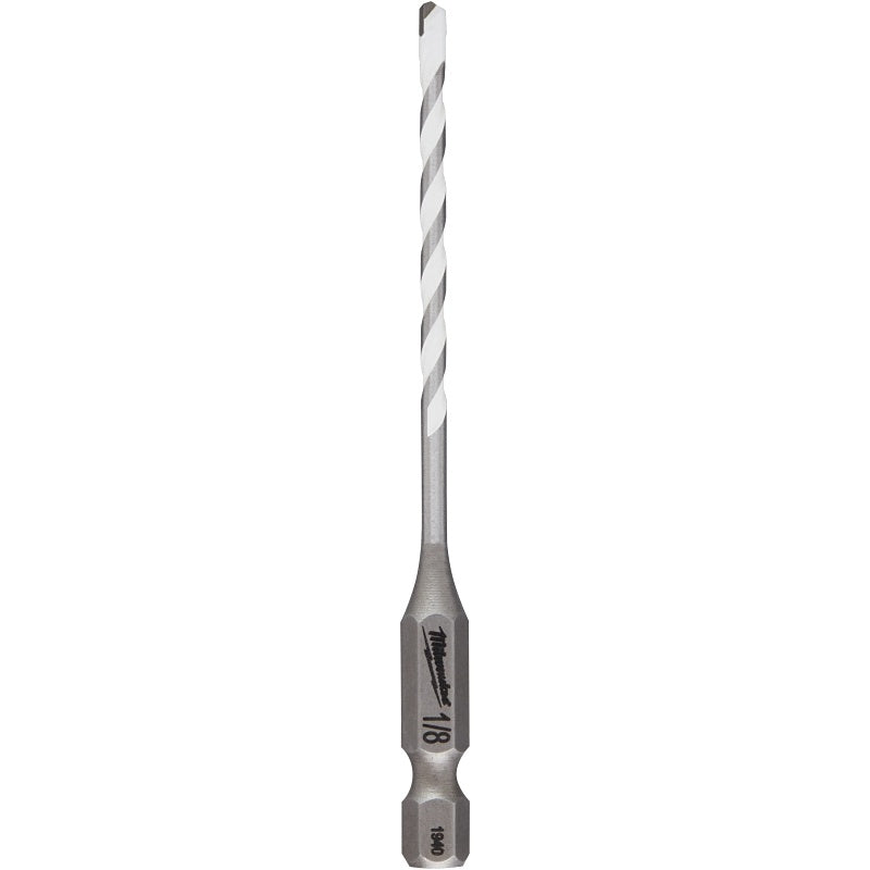 Milwaukee SHOCKWAVE 48-20-8880 Drill Bit, 1/8 in Dia, 3-1/2 in OAL, Multi-Material, Twist Flute, 1/4 in Dia Shank, Pack of 3