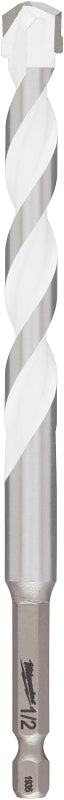 Milwaukee SHOCKWAVE 48-20-8892 Drill Bit, 1/2 in Dia, 6 in OAL, Multi-Material, Twist Flute, 1/4 in Dia Shank