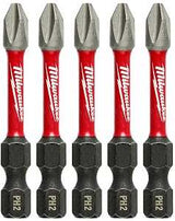 Milwaukee SHOCKWAVE 48-32-4602 Power Bit, #2 Drive, Phillips Drive, 1/4 in Shank, Hex Shank, 2 in L, Steel