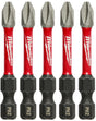 Milwaukee SHOCKWAVE 48-32-4602 Power Bit, #2 Drive, Phillips Drive, 1/4 in Shank, Hex Shank, 2 in L, Steel