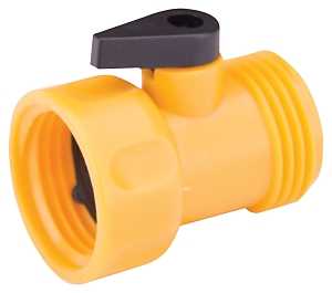 Landscapers Select GC5143L Hose Shut-Off Valve, 3/4 in, Female, 1 -Port/Way, Plastic Body, Yellow