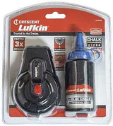 Crescent Lufkin CLP100B Chalk Reel, 3 oz Chalk Capacity, 100 ft L Line, Gear Rewind, 3:1 Gear Ratio, Blue